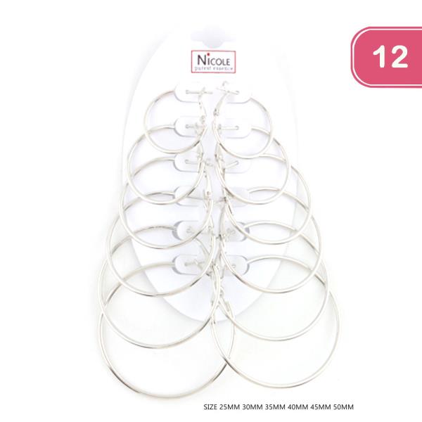 6 PAIR HOOP EARRING (12 UNITS)