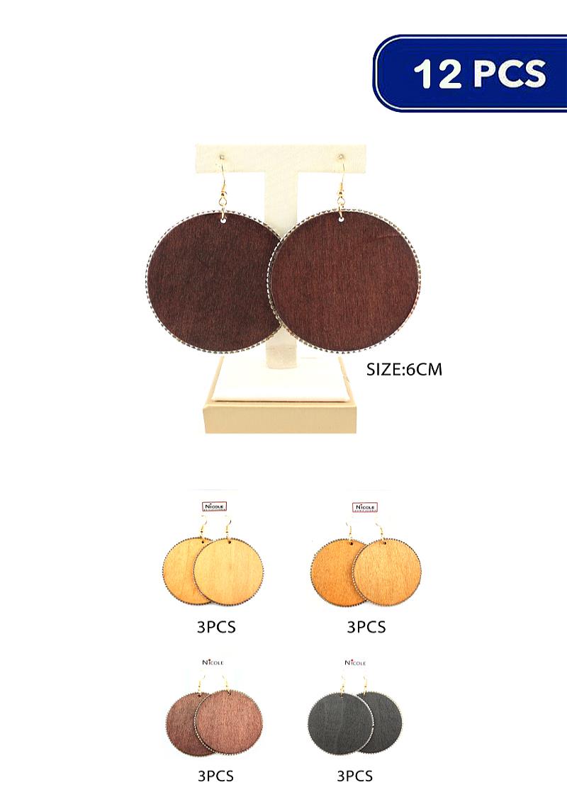 FASHION CIRCLE DESIGN EARRING (12 UNITS)