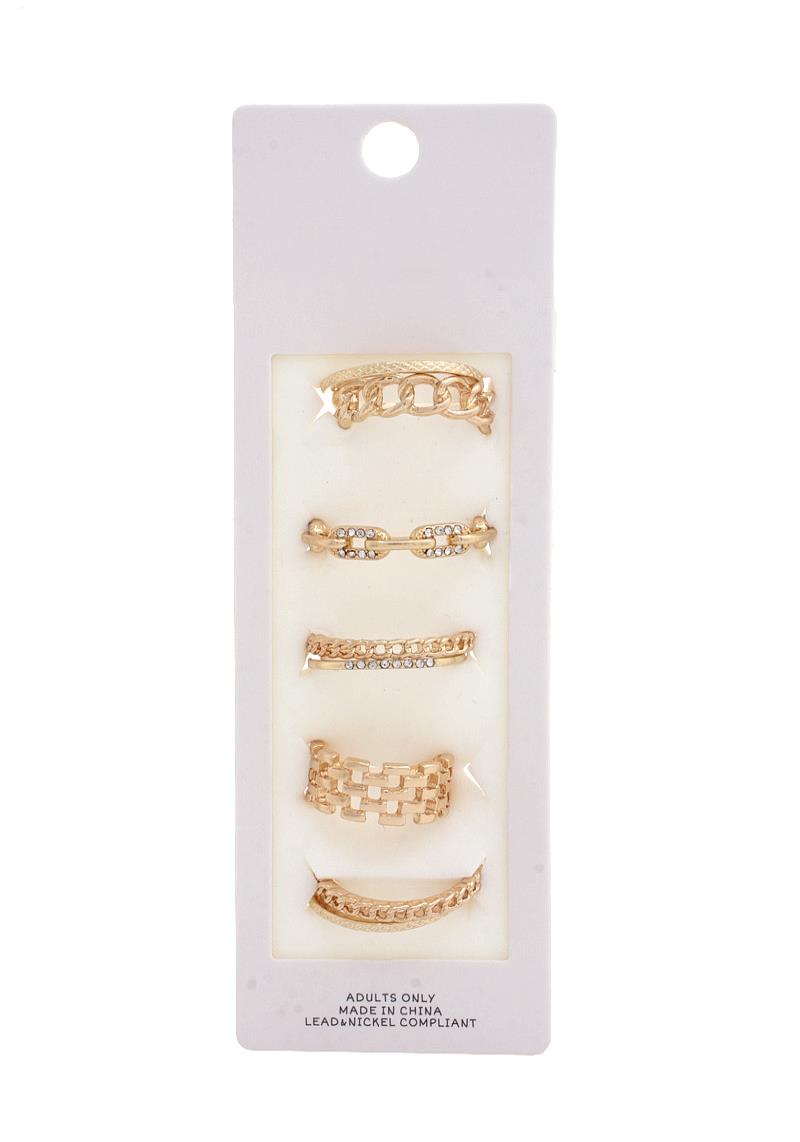METAL ASSORTED RING SET