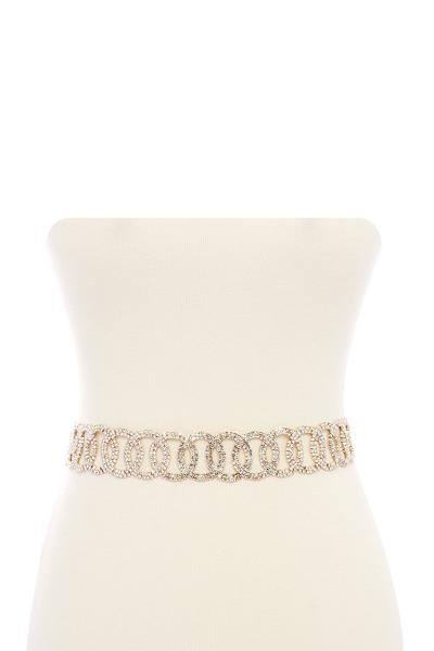 MULTI RING RHINESTONE BELT