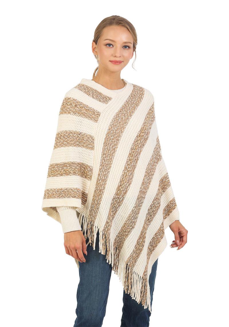 FASHION STRIPE PONCHO