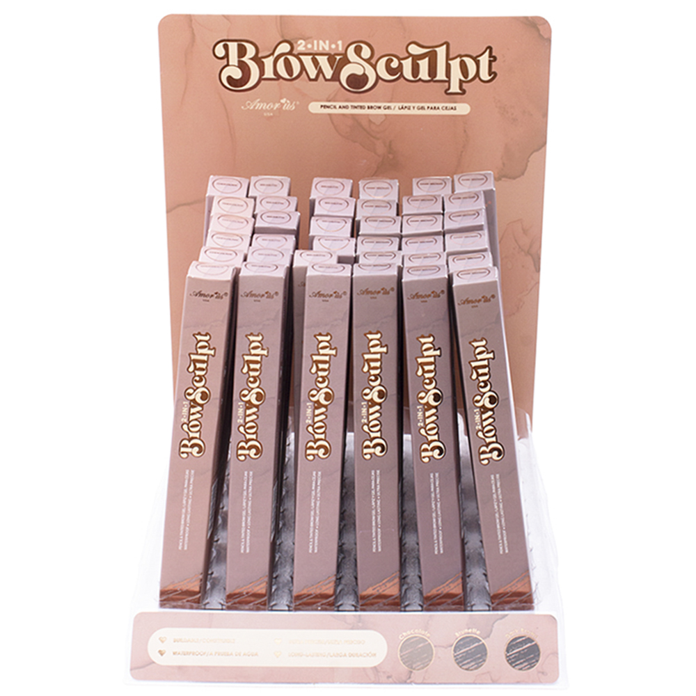 2IN1 BROW SCULPT PENCIL AND TINTED BROW GEL 36 PCS