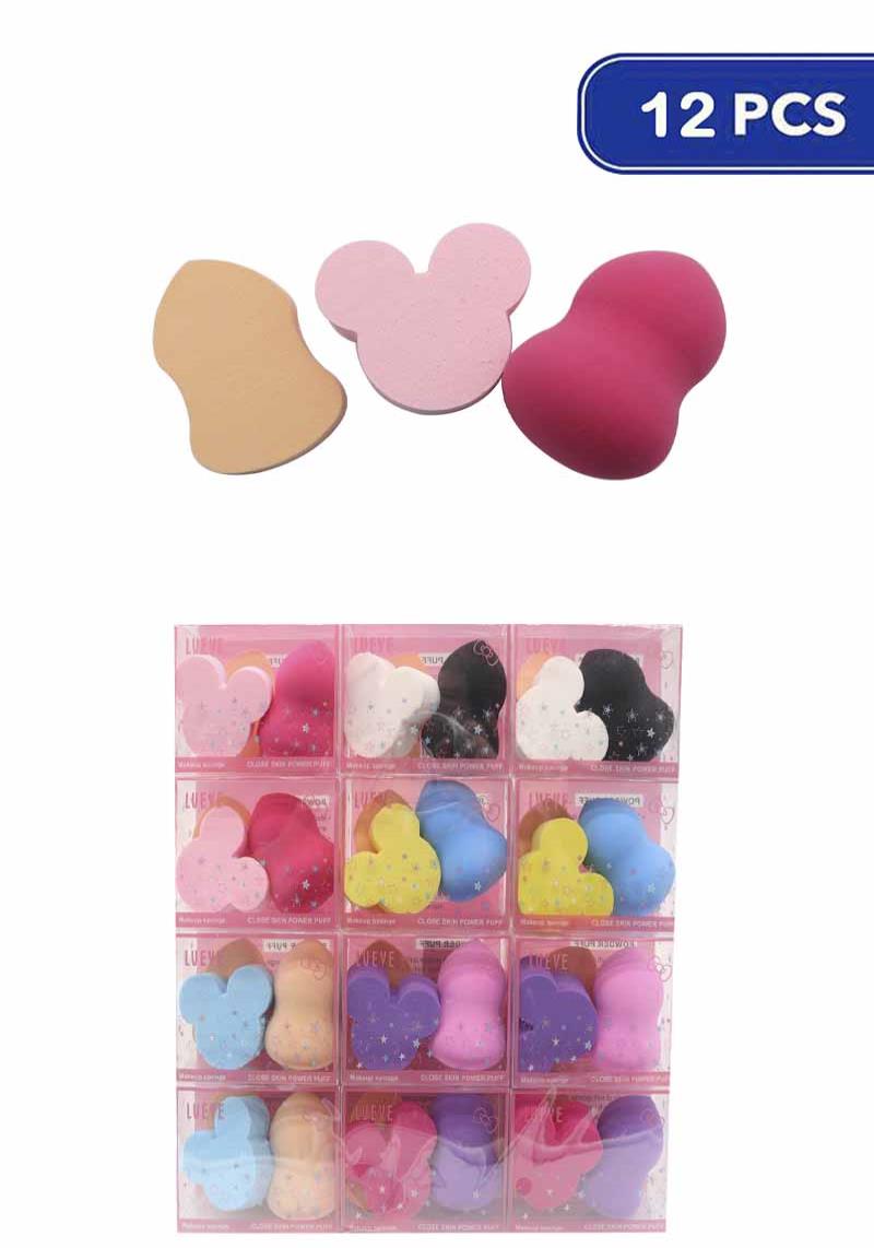 FASHION CUTE MAKEUP SPONGE 3 PC SET (12 UNITS)
