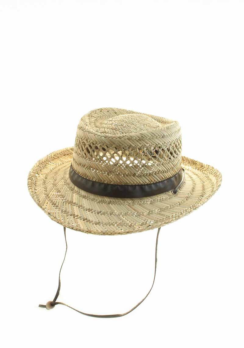 FASHION STRAW STRAPS SUN PANAMA HAT