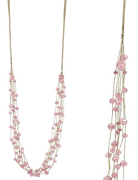 BEADED LAYERED LONG NECKLACE