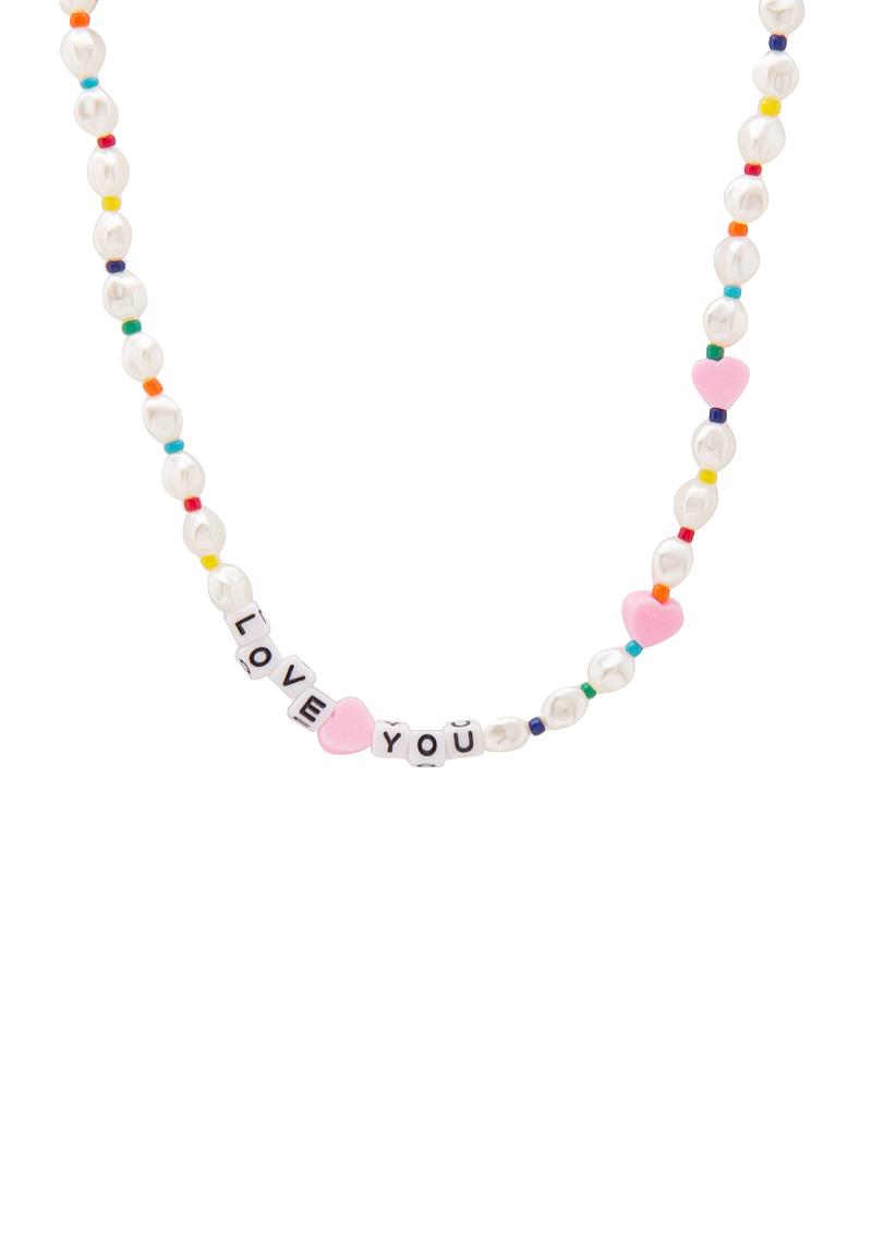 LOVE YOU PEARL BEADED NECKLACE
