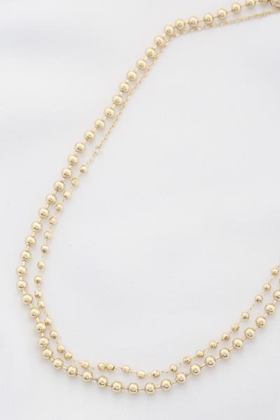 BALL METAL LAYERED NECKLACE
