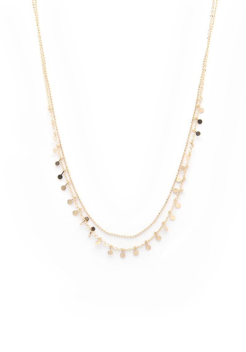COIN CHARM LAYERED NECKLACE