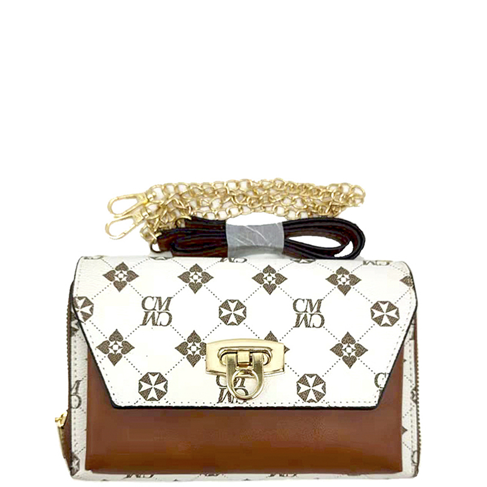 STYLISH PRINT TONE CLUTCH CROSSBODY BAG