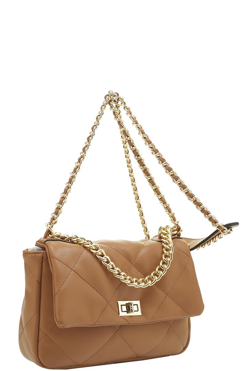 QUILT CHIC CHAIN CROSSBODY BAG