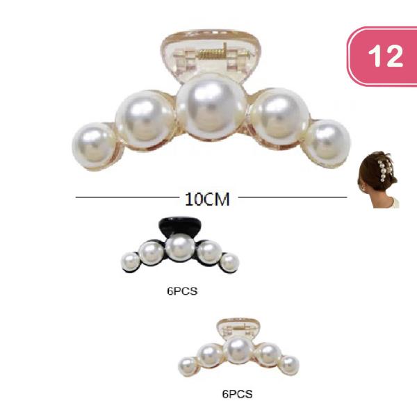 PEARL HAIR CLAW CLIP (12 UNIT)