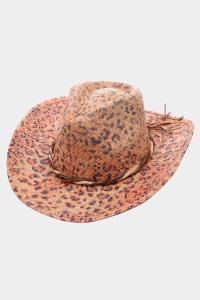 LEOPARD COWBOY SUN HAT