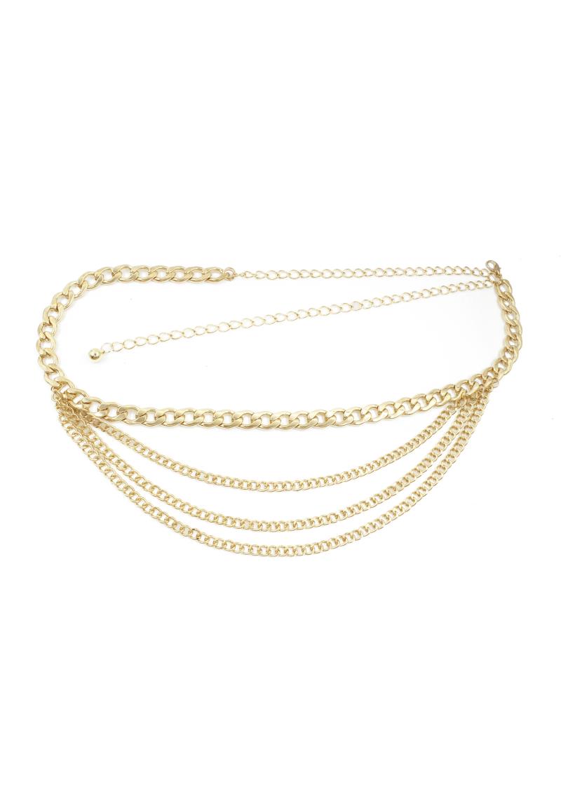 PLUS 3 ROW FRONT CHAIN DRAPE BELT