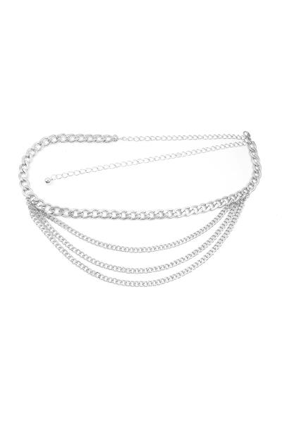 METAL MULTI CHAIN LAYERED BALLY CHAIN BELT