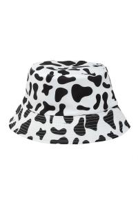 MILK COW PRINT BUCKET HAT