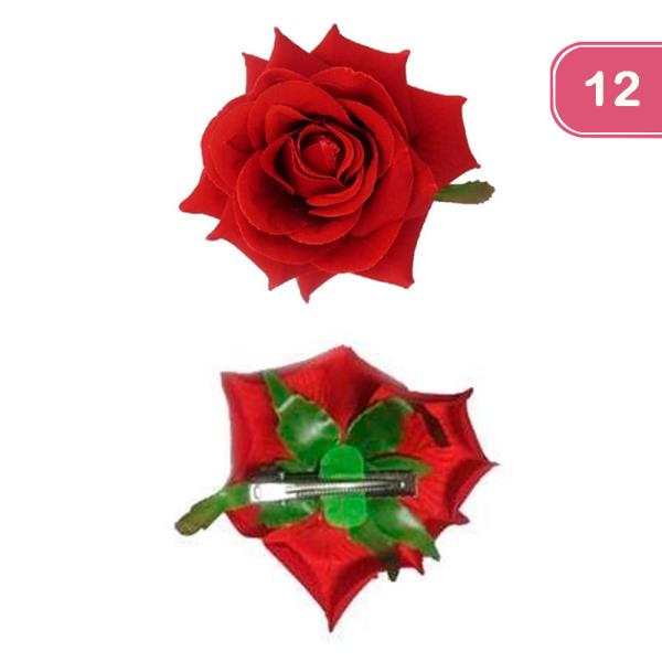 FASHION ROSE HAIR PIN (12 UNITS)