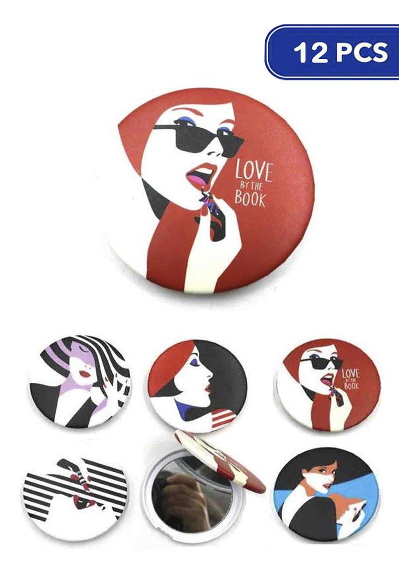 LOVE BY THE BOOK WOMEN ROUND MIRROR (12 UNITS)