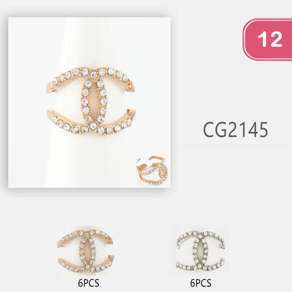 RHINESTONE RING (12 UNITS)