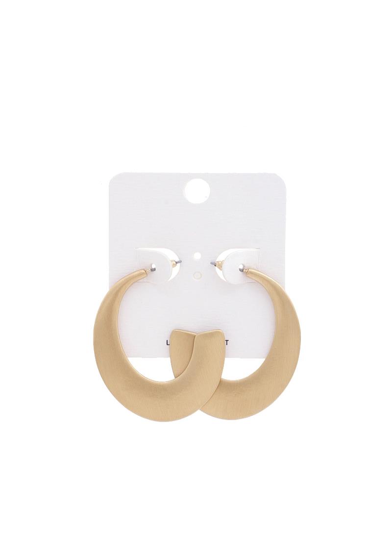 OVAL METAL EARRING