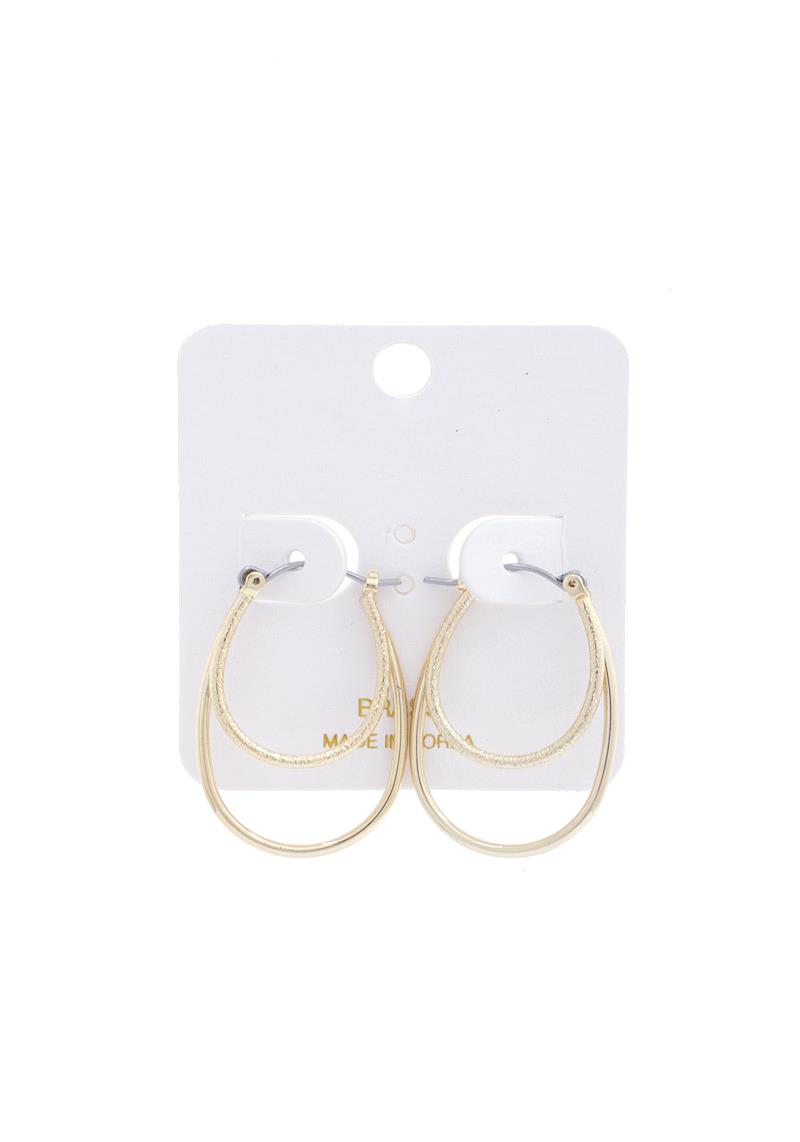 TEXTURED METAL EARRING