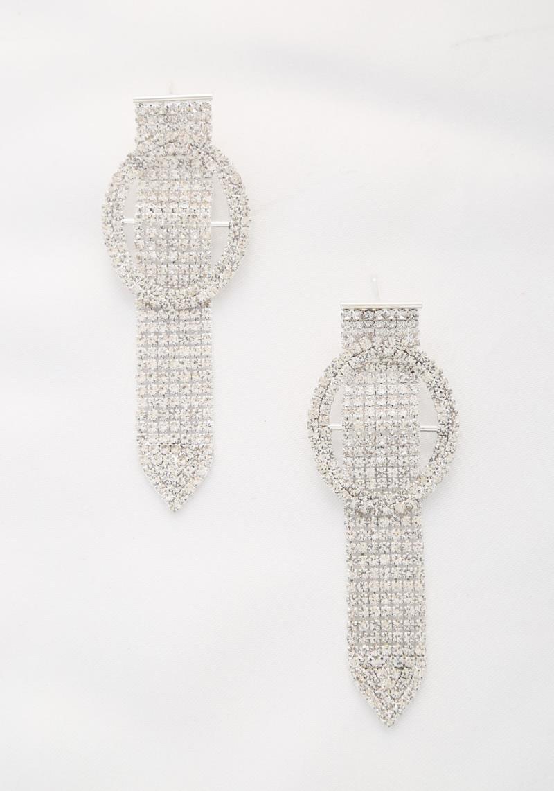 RHINESTONE BELT EARRING