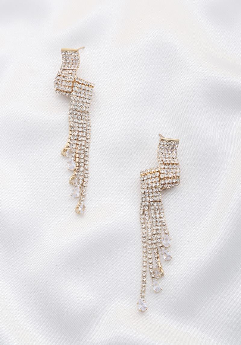 RHINESTONE DANGLE EARRING