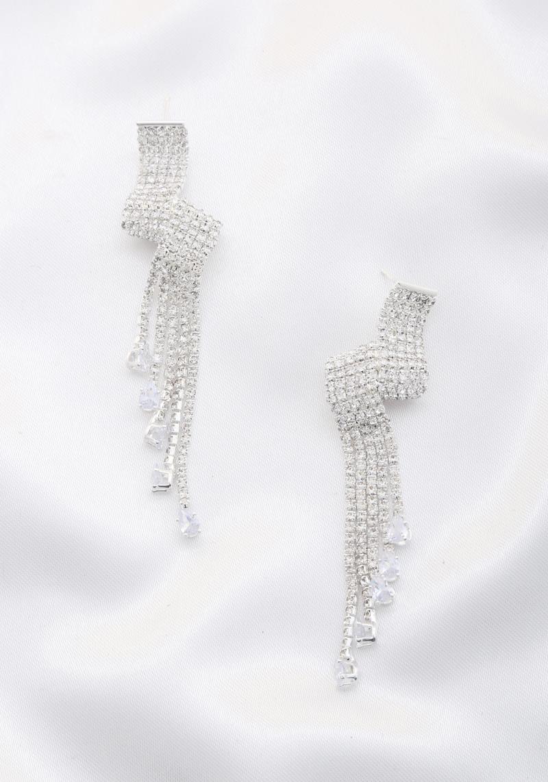 RHINESTONE DANGLE EARRING