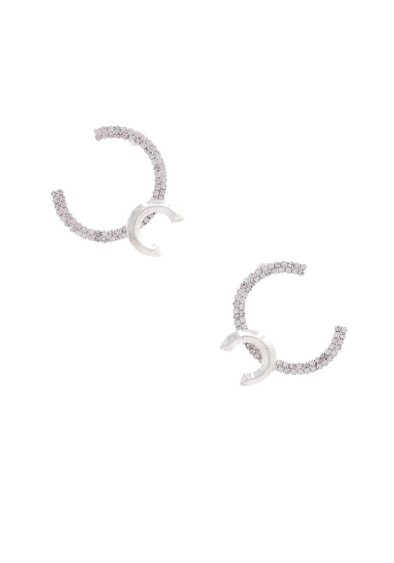 HALF CIRCLE RHINESTONE EARRING