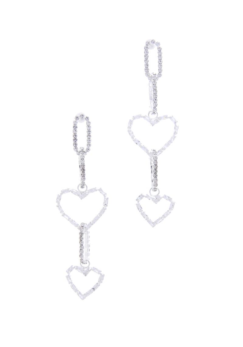 HEART SHAPE OVAL LINK POST DROP EARRING