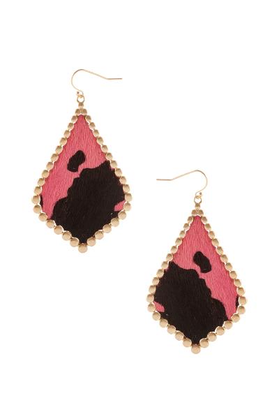 FASHION PRINT MODERN SHAPE EARRING