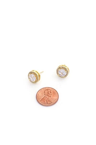 BRASS CUBIC ZIRCONIA EARRING