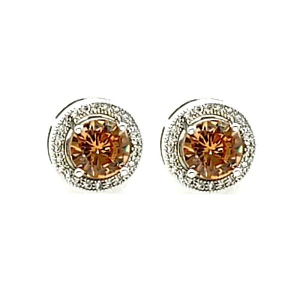 BRASS CUBIC ZIRCONIA EARRING