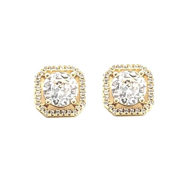 SQUARE STONE EARRING