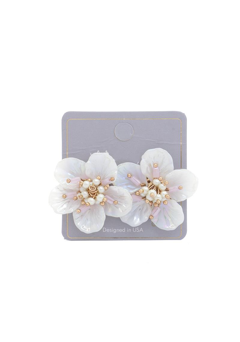 FLOWER BEADED EARRING