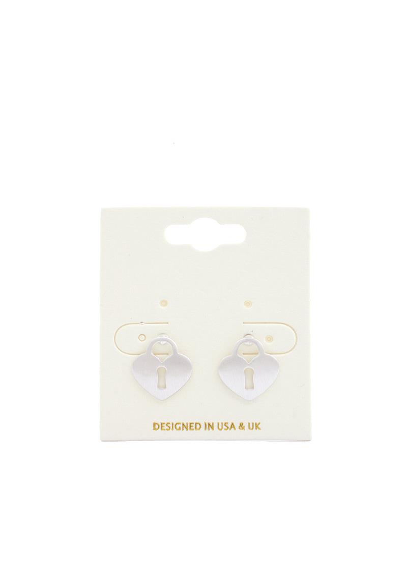 LOCK HEART SHAPE EARRING