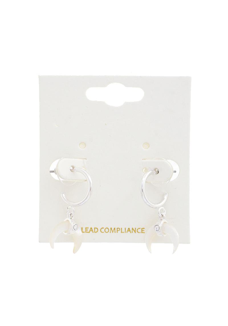 DOUBLE HORN MINI HOOP EARRING