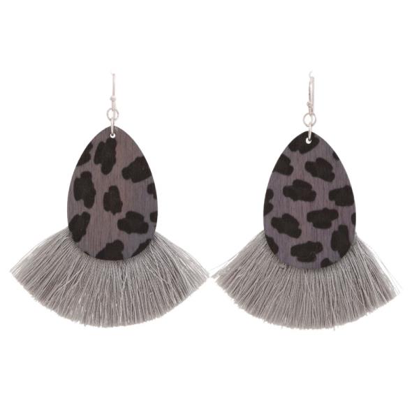 LEOPARD TASSEL DANGLE EARRING