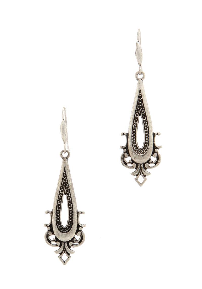 LONG TEAR DROP EARRING