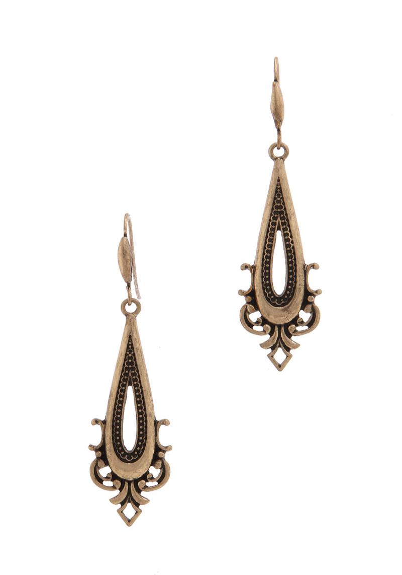 LONG TEAR DROP EARRING