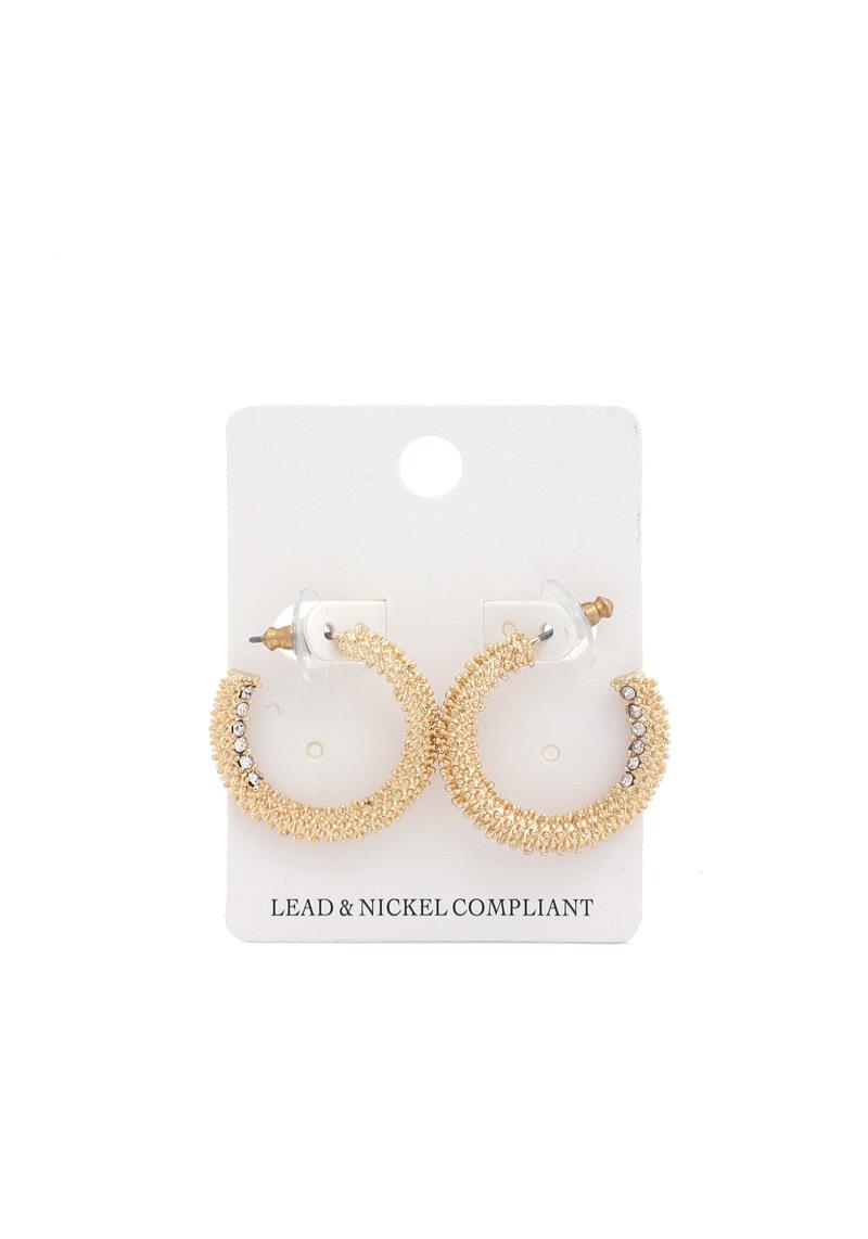 TEXTURE OPEN CIRCLE EARRING