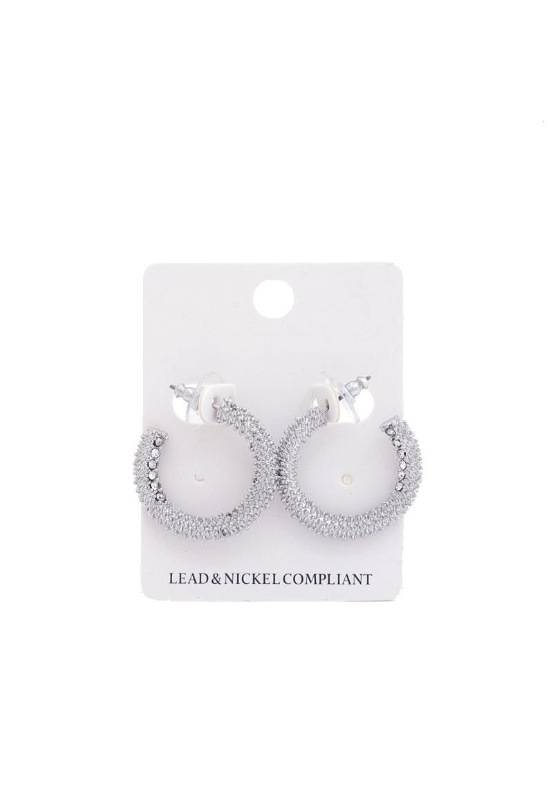 TEXTURE OPEN CIRCLE EARRING