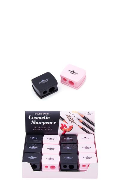 DOUBLE BARREL COSMETIC SHARPENER 24 PCS