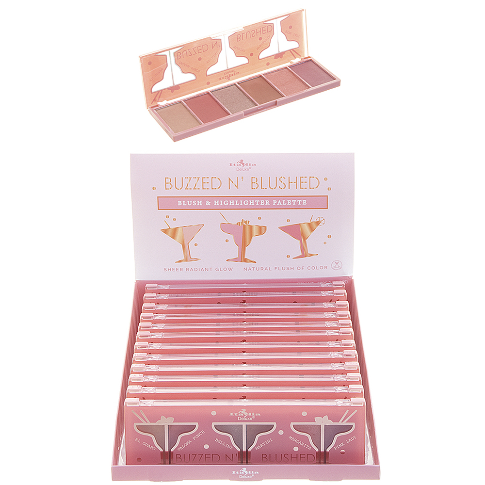 BUZZED N BLUSHE PALETTE 12 PCS