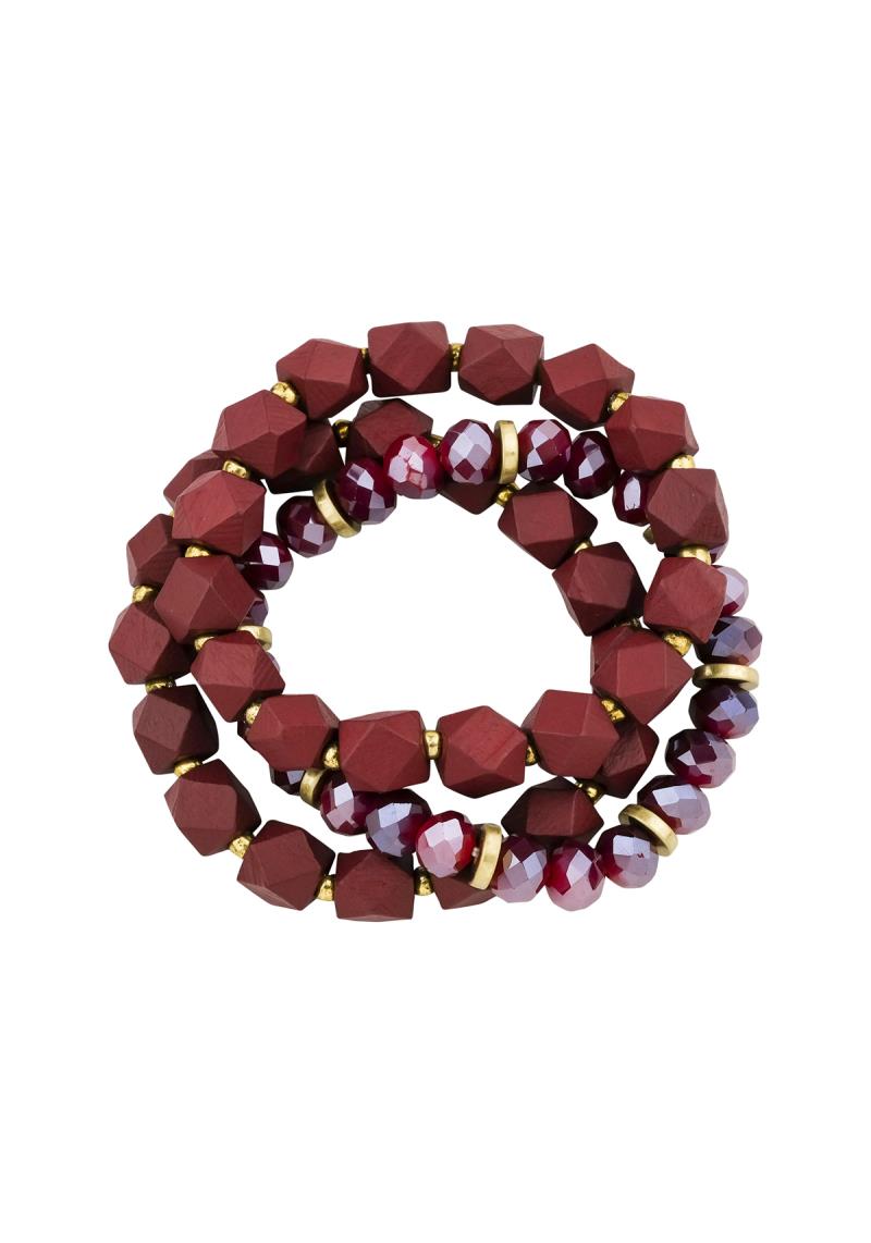 STACKABLE BEADED STRETCH BRACELET