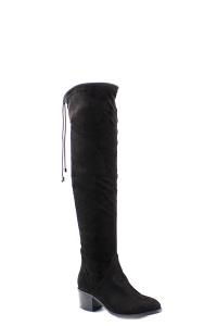 CHIC HIGH THIGH LEATHER STRING HEEL BOOTS
