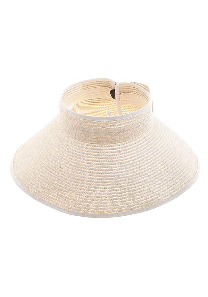 LARGE PAPER STRAW SUN VISOR HAT