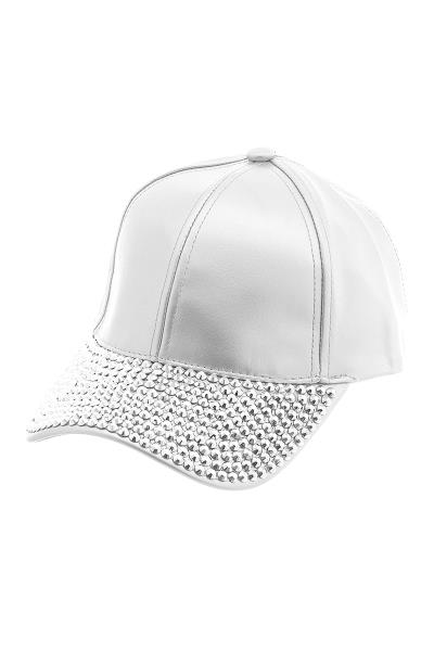 TWO TONE RHINESTONE HAT CAP