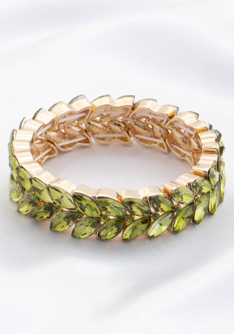 MARQUISE PATTERN RHINESTONE BRACELET