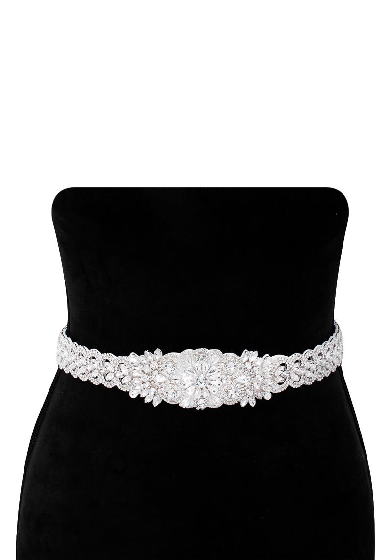 CRYSTAL BRIAL SASH 2 IN 1 HEADBAND BELT