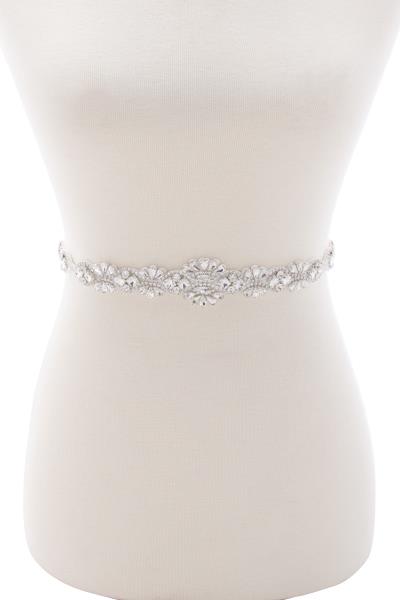 CRYSTAL BRIDAL SASH 2 IN 1 HEADBAND BELT